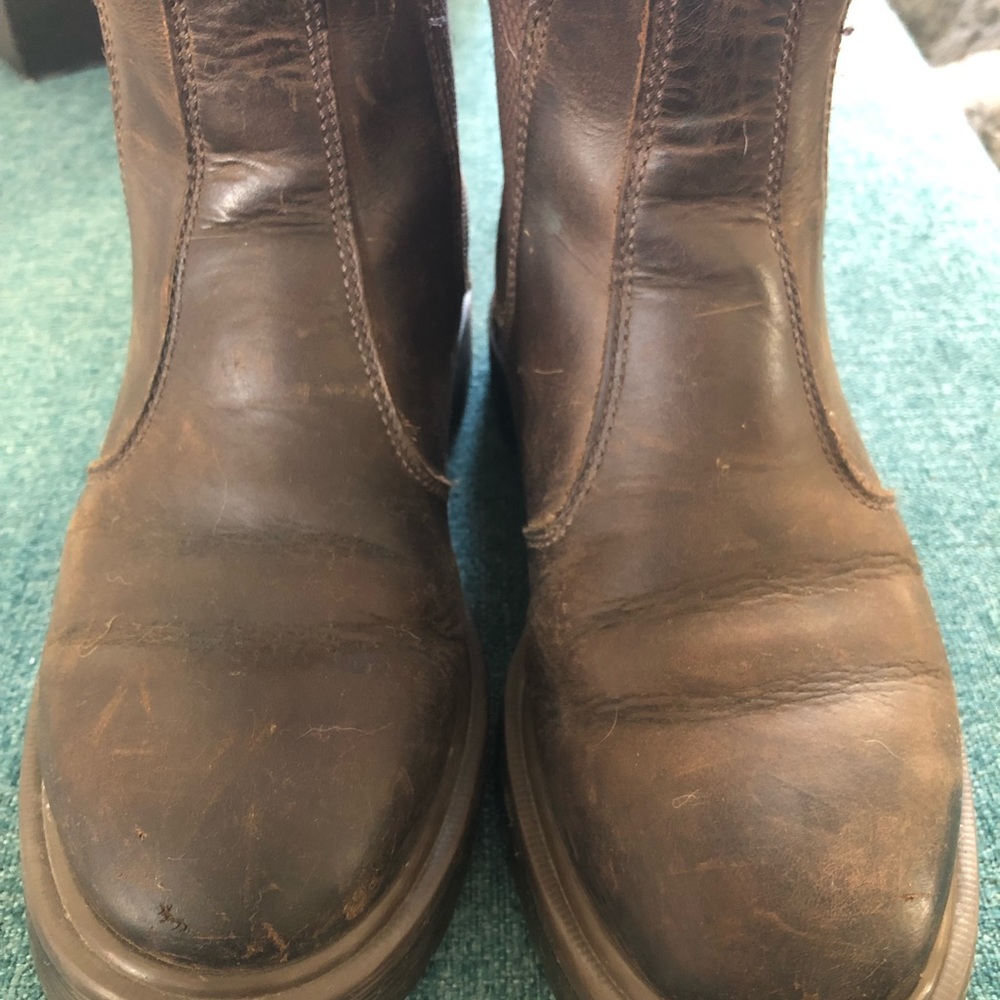 Doc marten brown slip on short boot